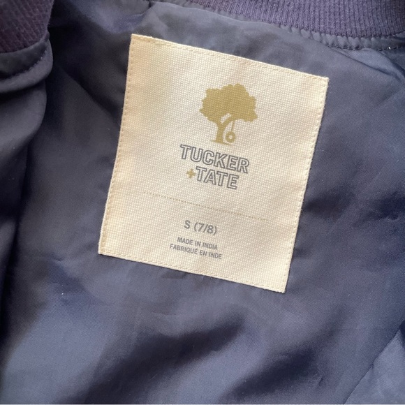 Tucker & Tate Boys Polka Dot Chambray Bomber Jacket - Picture 5 of 5